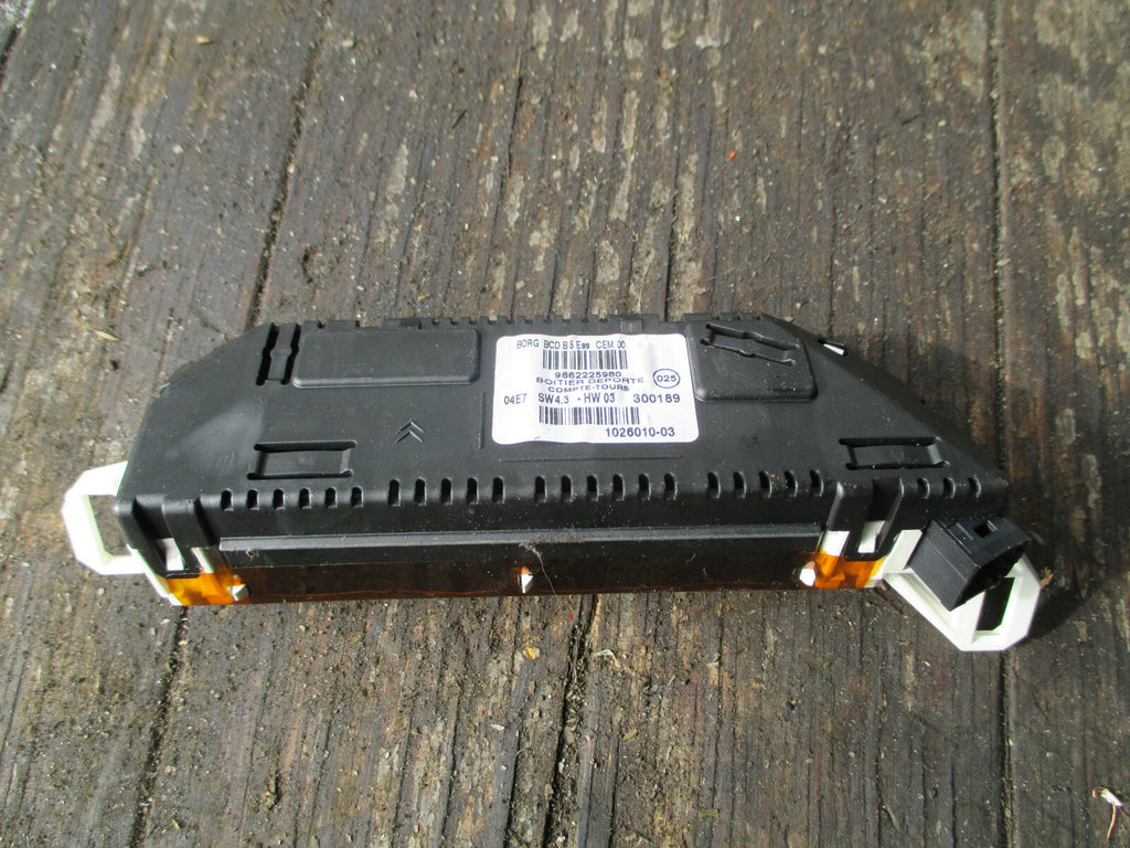CITROEN C4 2007 DASHBOARD MULTIFUNCTION CLOCK DISPLAY 9662225980