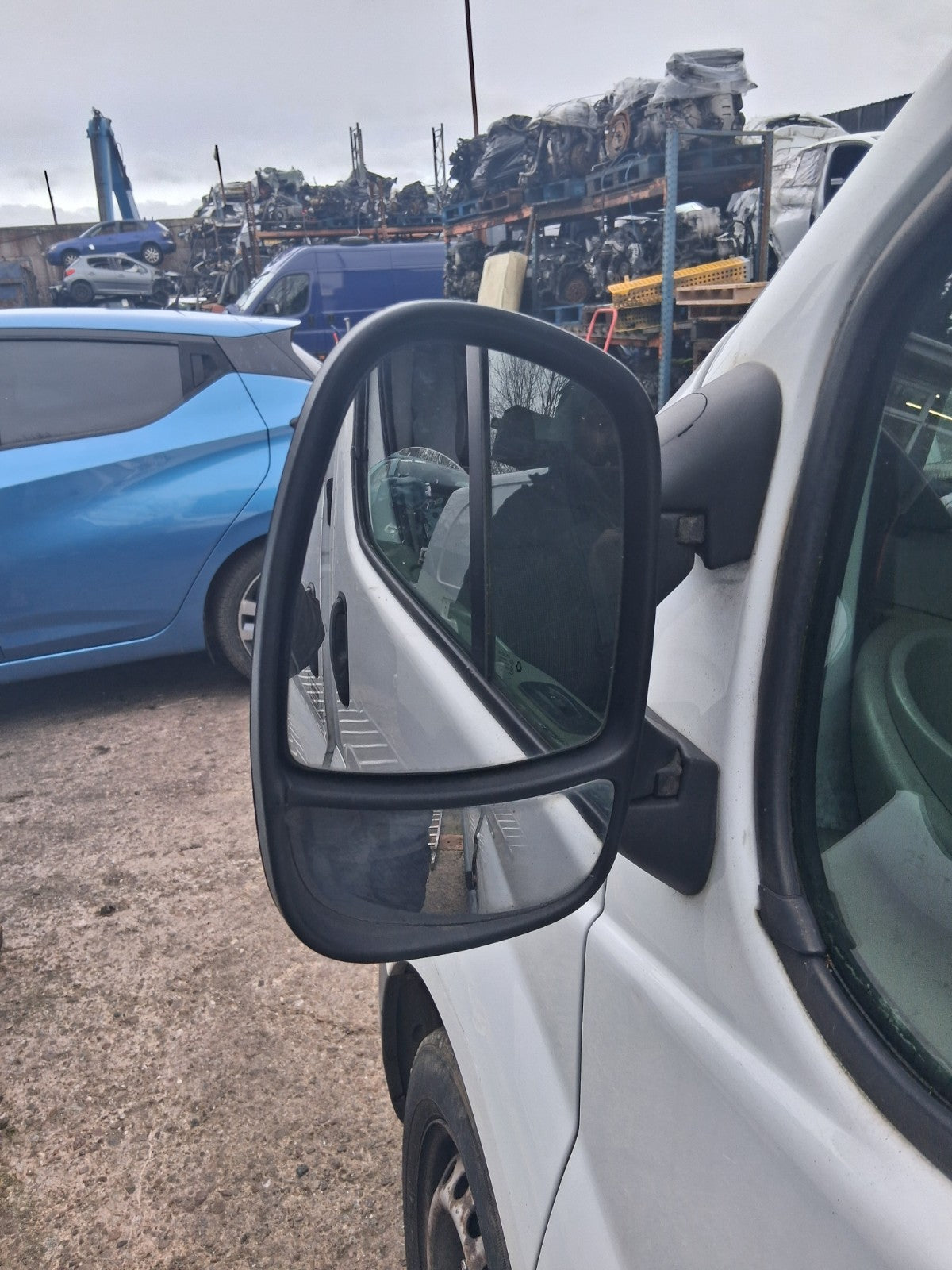 2014 VAUXHALL VIVARO MK1 NSF PASSENGER SIDE FRONT LEFT WING MIRROR BLACK