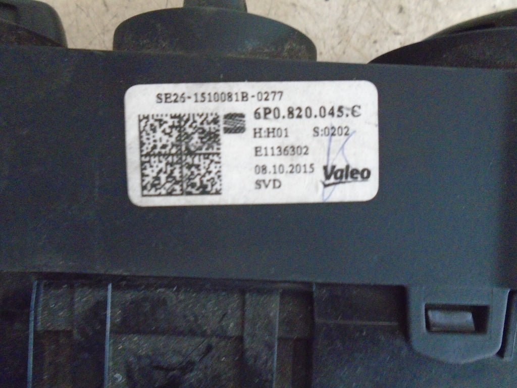 SEAT IBIZA 2015 MK4 6J FRONT HEATER CONTROL PANEL 6P0820045C