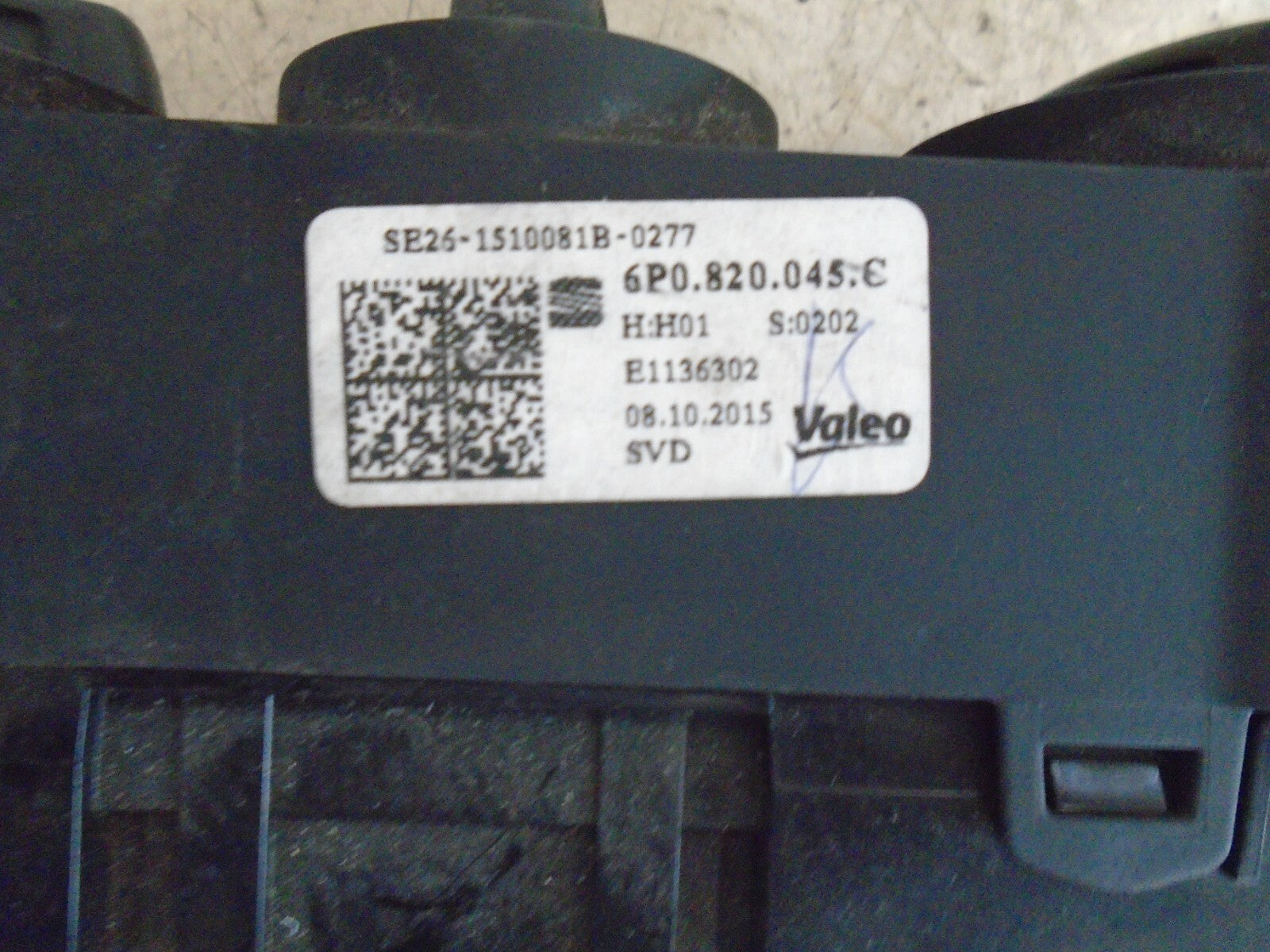 SEAT IBIZA 2015 MK4 6J FRONT HEATER CONTROL PANEL 6P0820045C