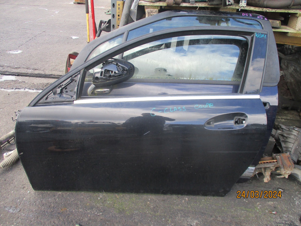 MERCEDES BENZ C CLASS COUPE W204 2014 NS PASSENGER SIDE BARE DOOR BLACK