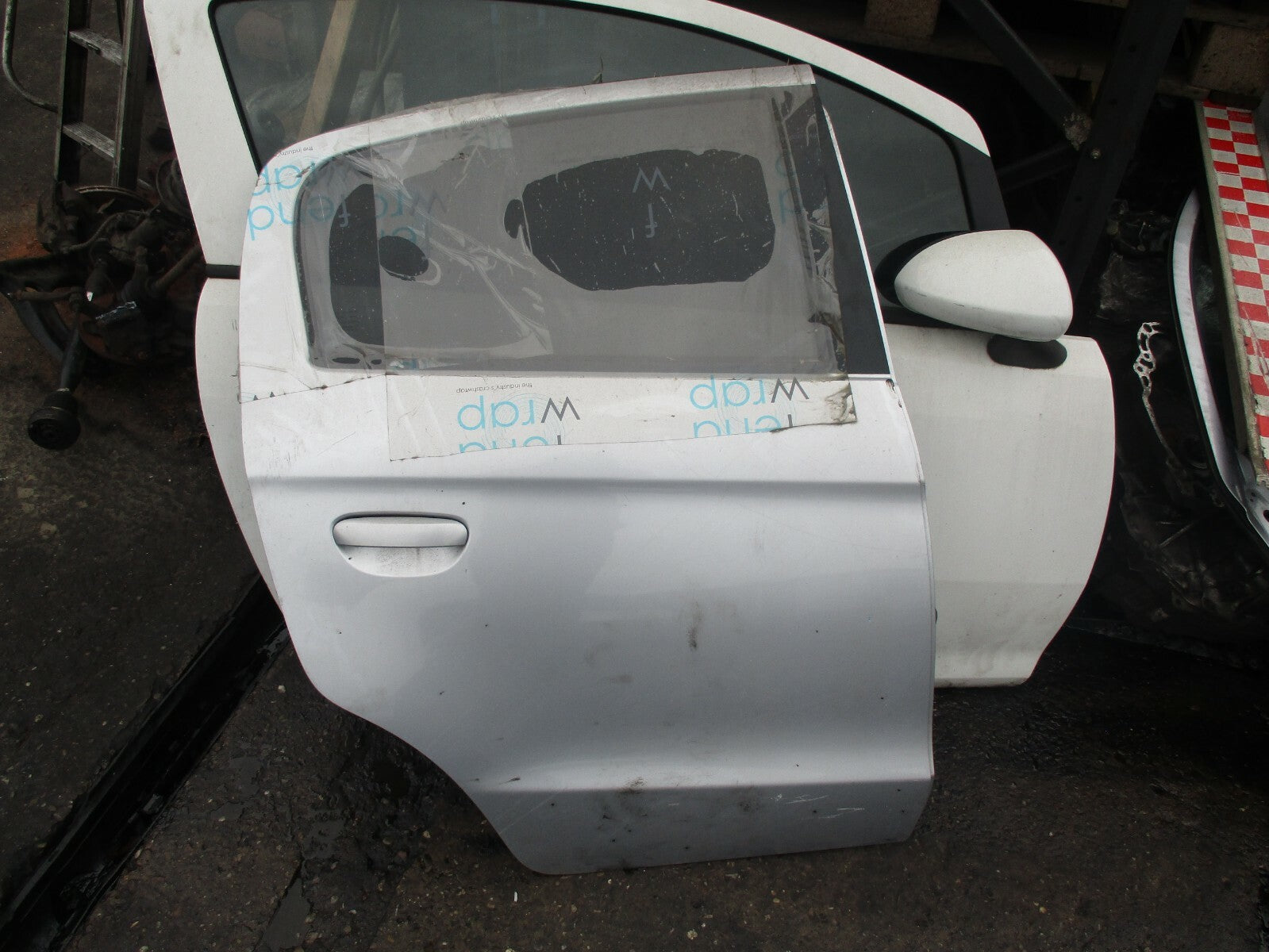 MITSUBISHI MIRAGE MK6 OSR DRIVER SIDE REAR COMPLETE DOOR SILVER