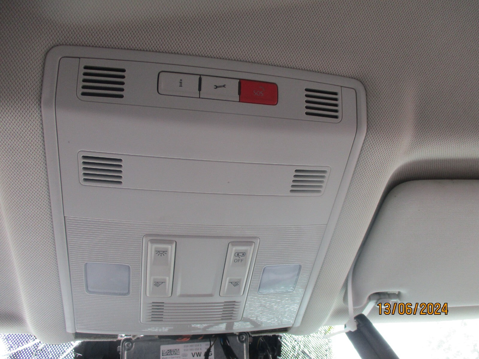 2020 VW VOLKSWAGEN T ROC FRONT INTERIOR ROOF READING LIGHT