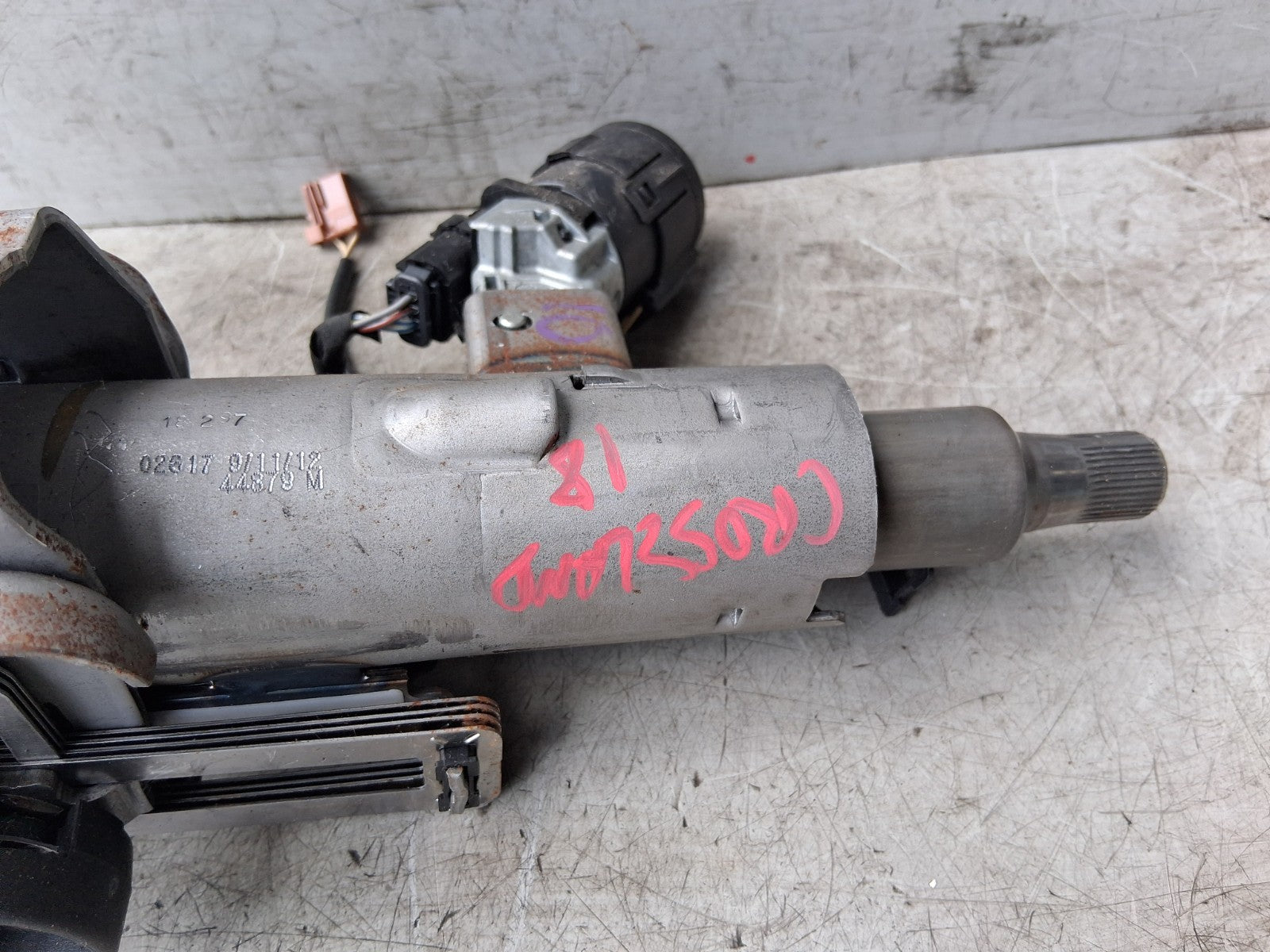 VAUXHALL CROSSLAND X 2018 STEERING COLUMN WITH IGNITION BARREL 9823072677