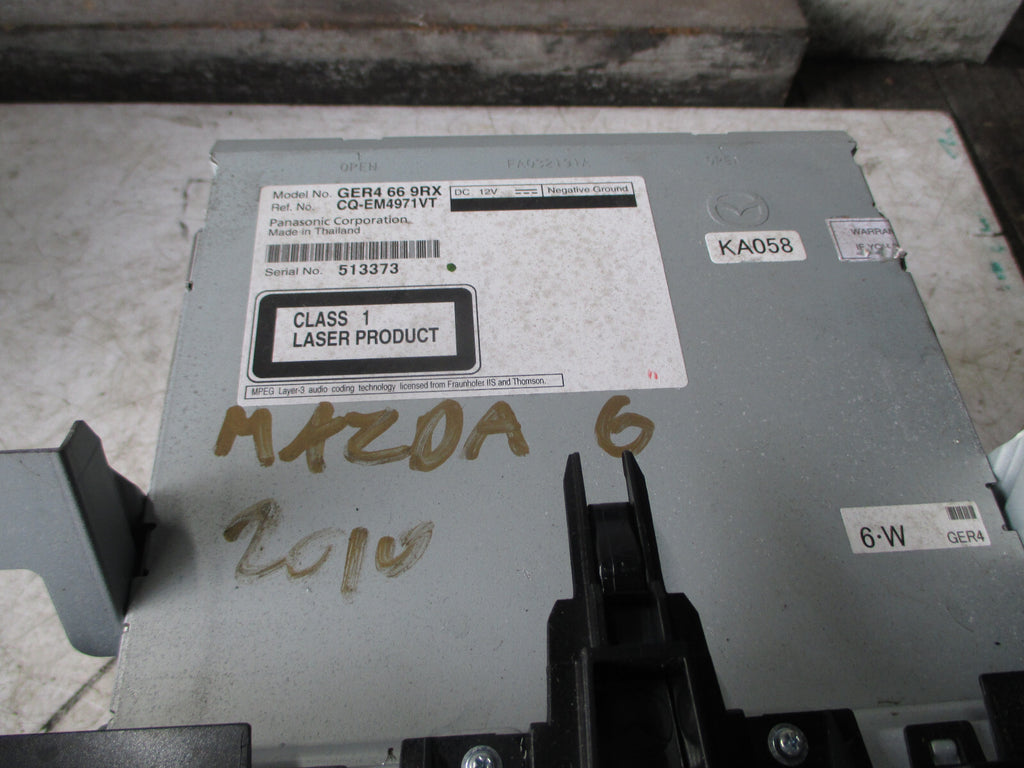 MAZDA 6 2010 RADIO CD PLAYER STEREO HEAD UNIT GER4669RX