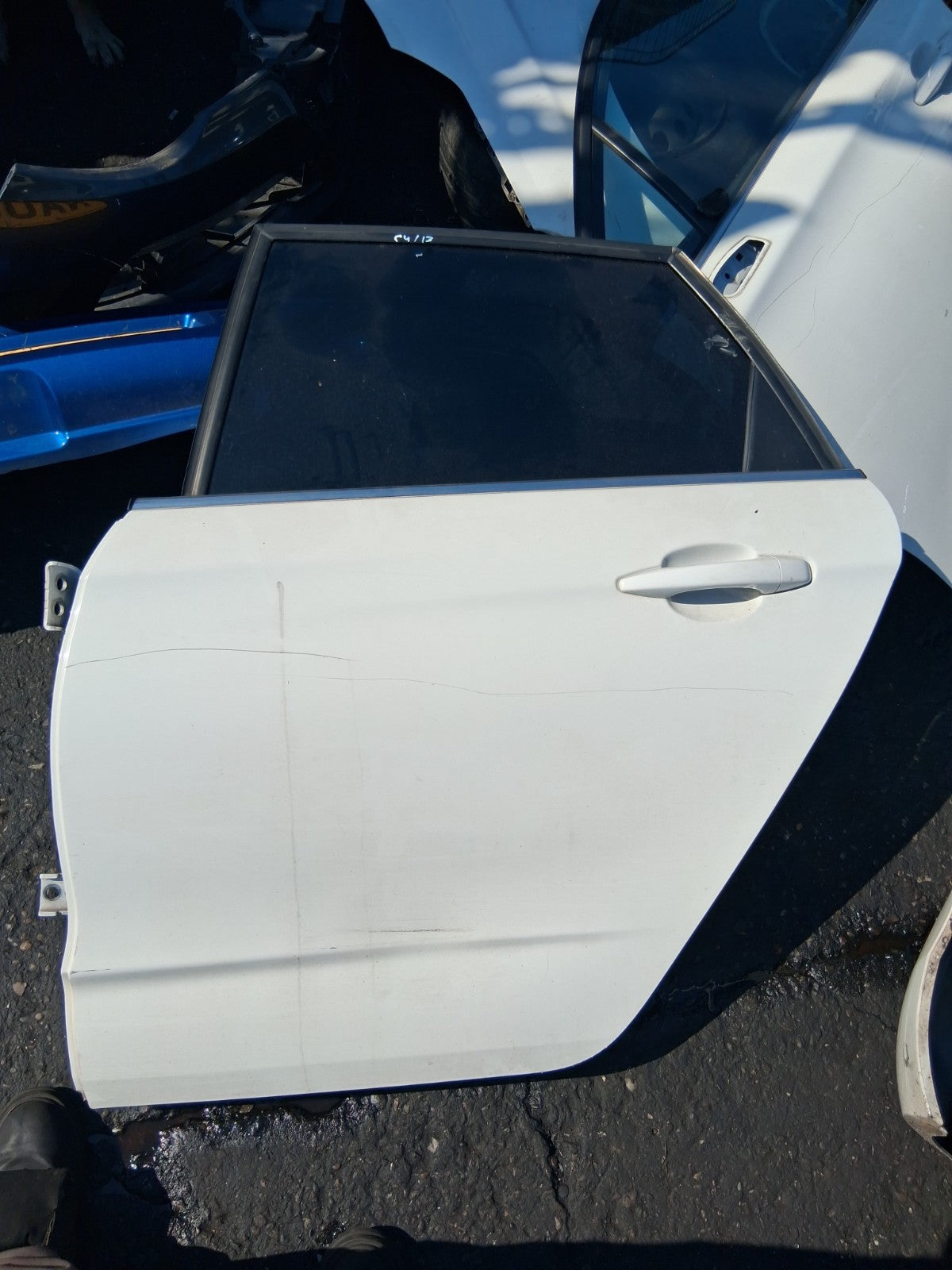 2013 CITROEN C4 MK2 NSR PASSENGER SIDE REAR LEFT COMPLETE DOOR WHITE