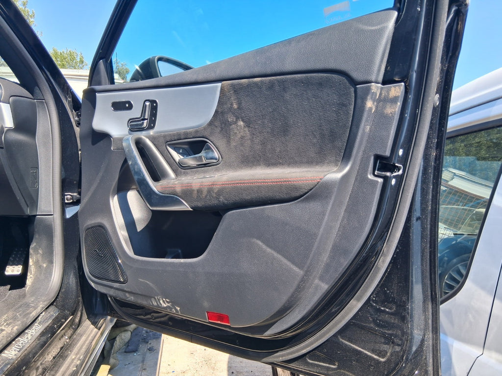 2023 MERCEDES BENZ A CLASS W177 OSF DRIVER SIDE FRONT DOOR CARD PANEL RED STITCH