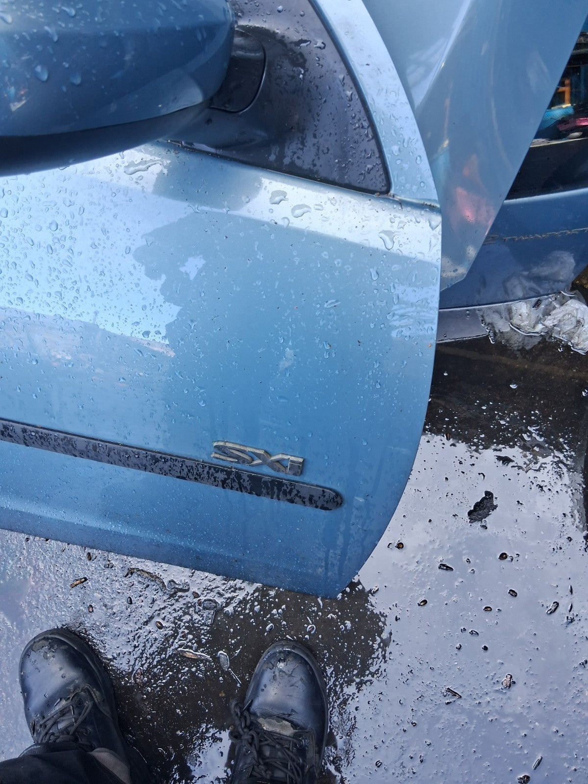 2006 VAUXHALL CORSA C OSF DRIVER SIDE FRONT RIGHT COMPLETE DOOR BLUE