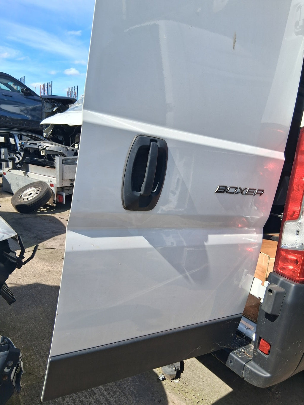 2024 PEUGEOT BOXER MK3 OSR DRIVER SIDE REAR COMPLETE DOOR WHITE
