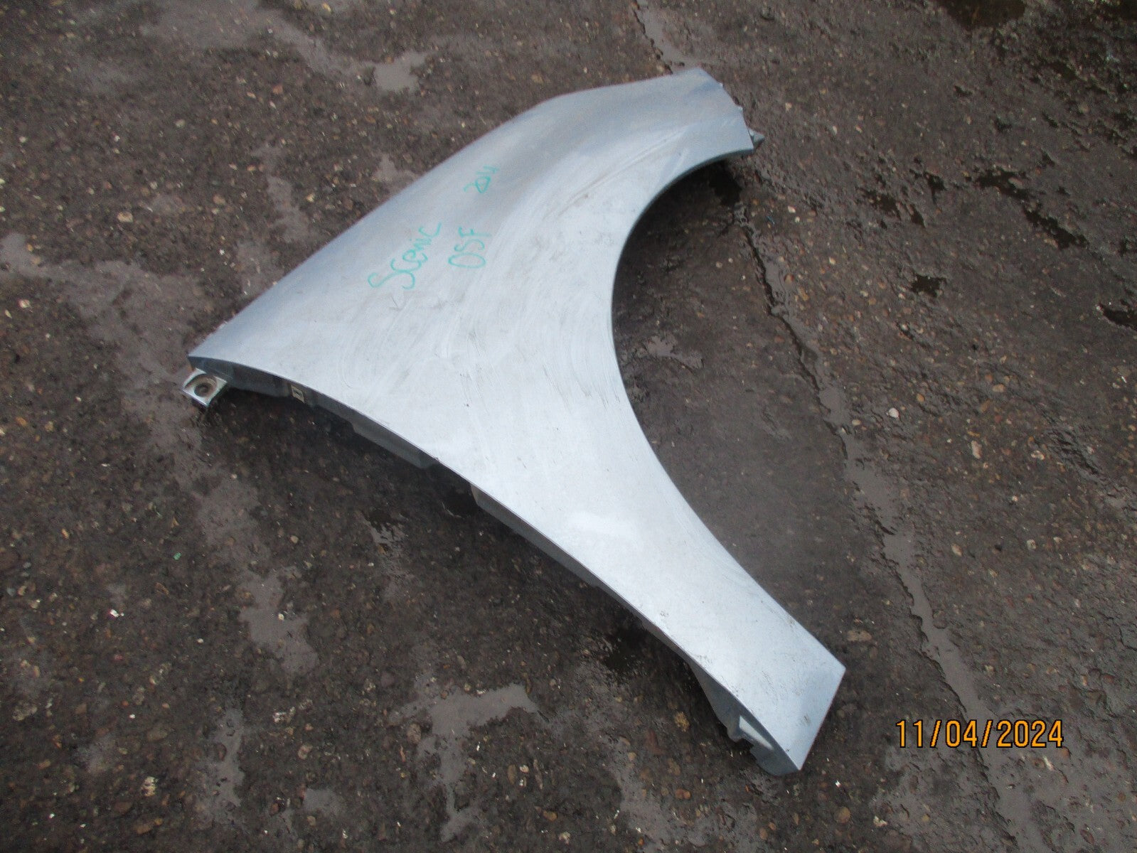 RENAULT SCENIC MK3 2011 OSF DRIVER FRONT QUARTER WING PANEL LIGHT BLUE TERPA