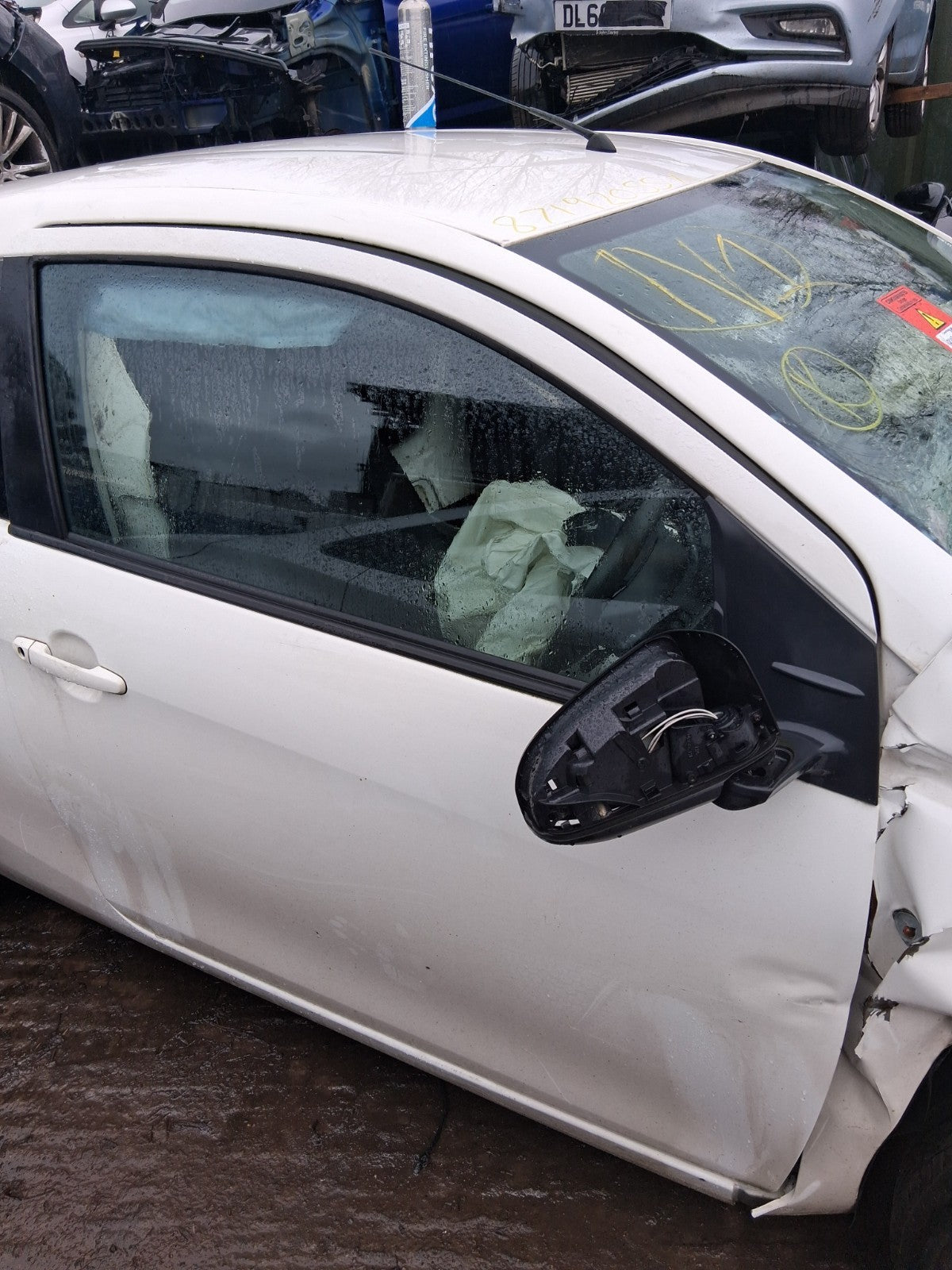 2019 PEUGEOT 108 3 DOOR MK2 OS DRIVER SIDE RIGHT BARE DOOR SOLID WHITE KWD