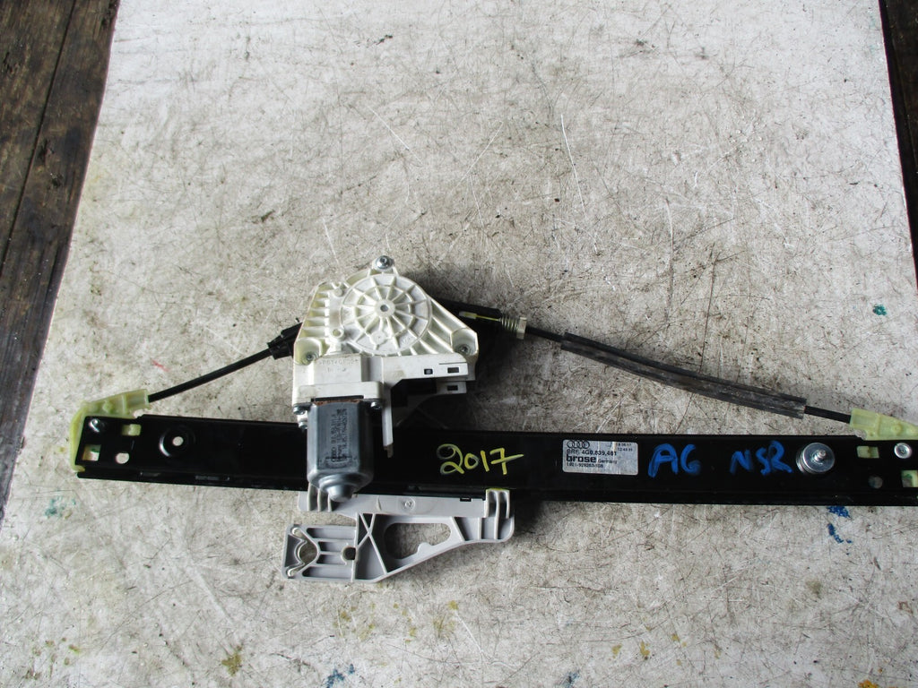 AUDI A6 C7 2017 NSR PASSENGER SIDE REAR WINDOW REGULATOR MECHANISM 4G0839461