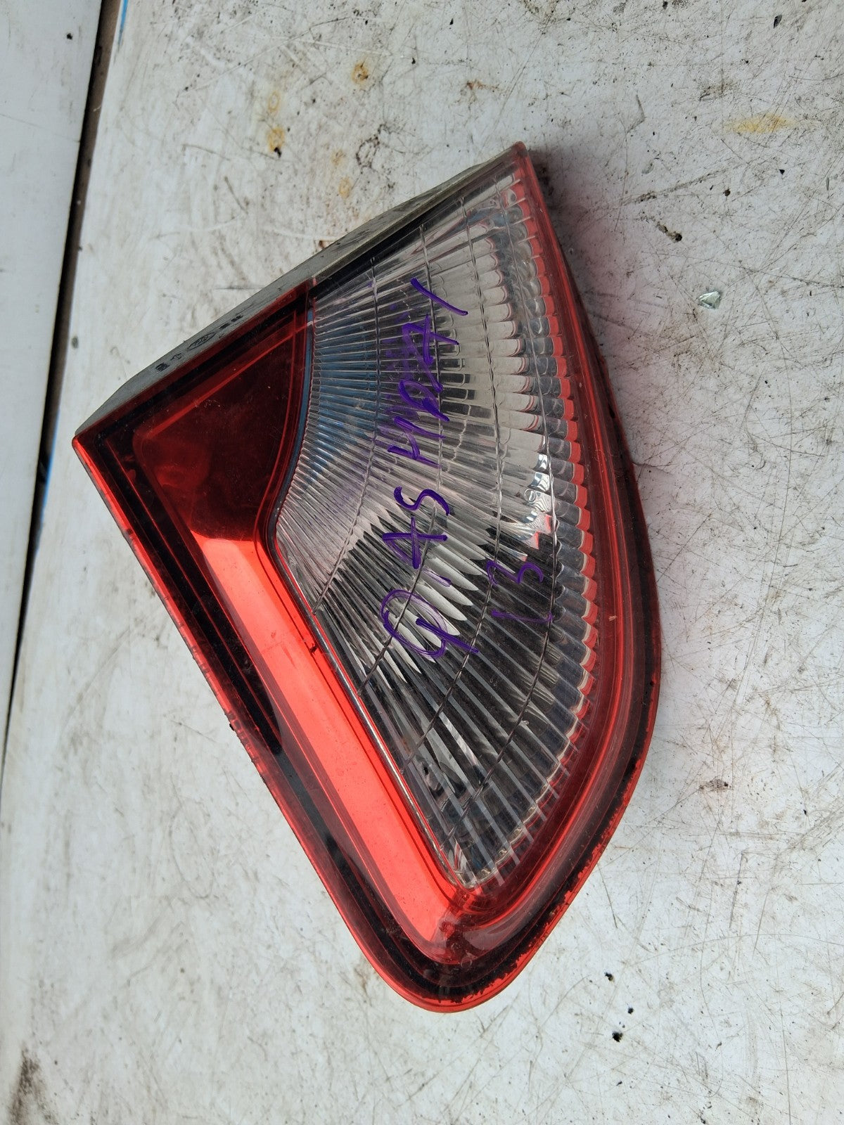2013 NISSAN QASHQAI J10 NSR PASSENGER SIDE REAR LEFT INNER TAIL LIGHT 89503189