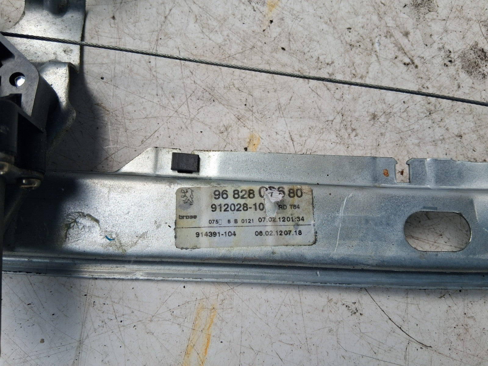 2012 PEUGEOT 3008 MK1 OSR DRIVER SIDE REAR WINDOW MOTOR REGULATOR 9682808680