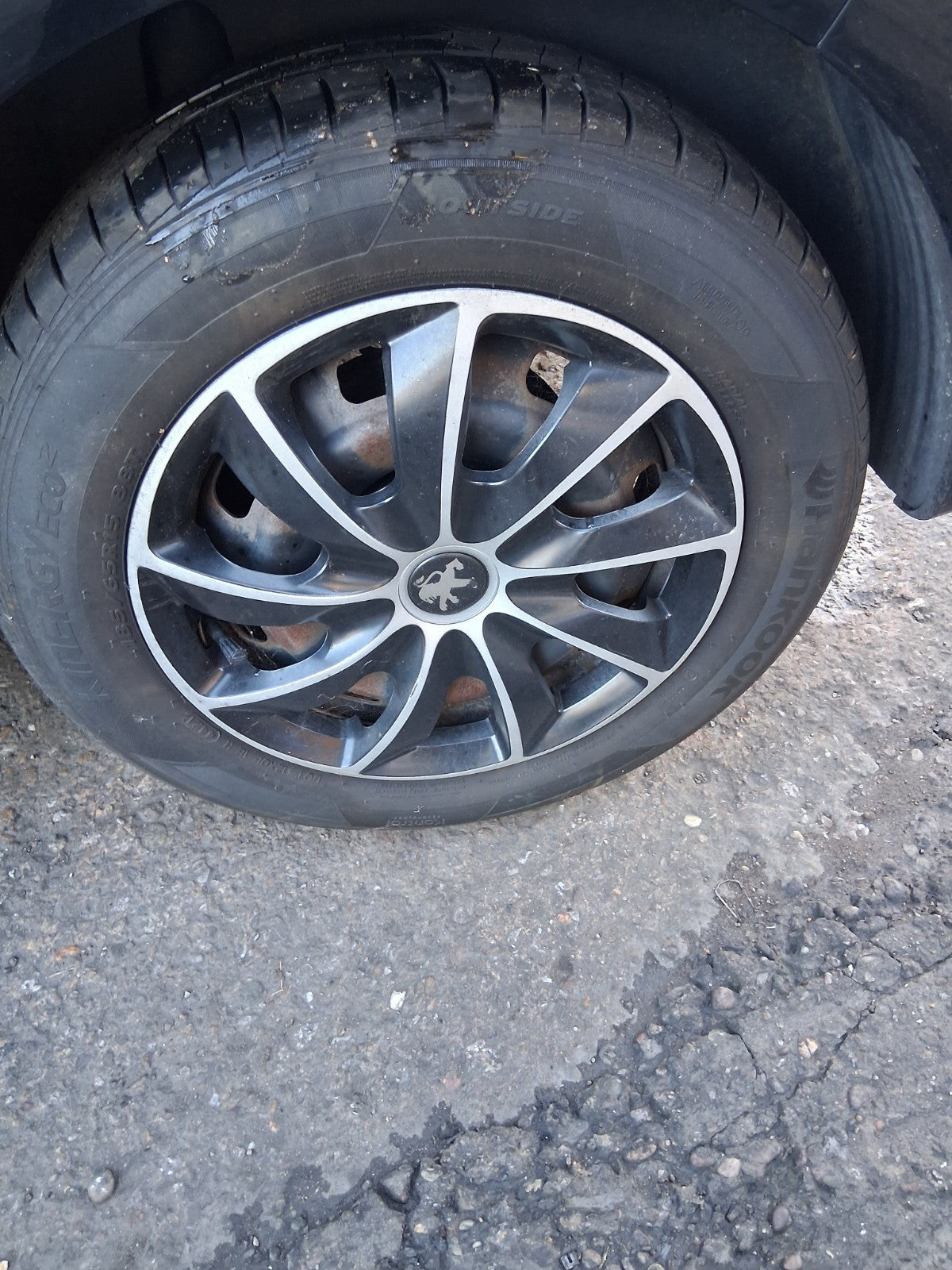 2014 PEUGEOT 208 15 INCH STEEL WHEEL WITH TYRE 185/65R15