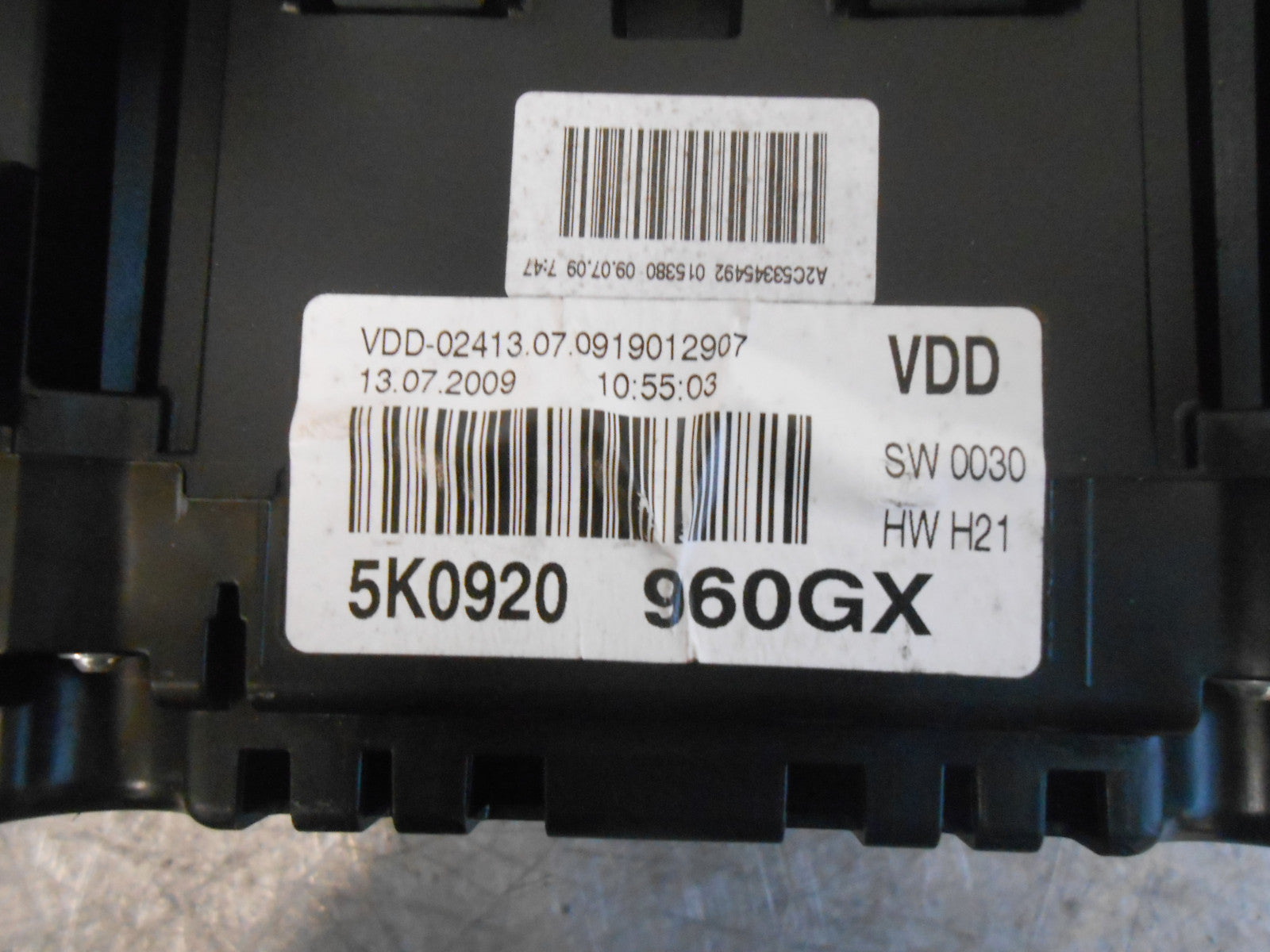 VOLKSWAGEN VW GOLF 5K (MK6) 2.0 TDI CLOCKS SPEDO INSTRUMEMNT CLUSTER 5K0920960GX