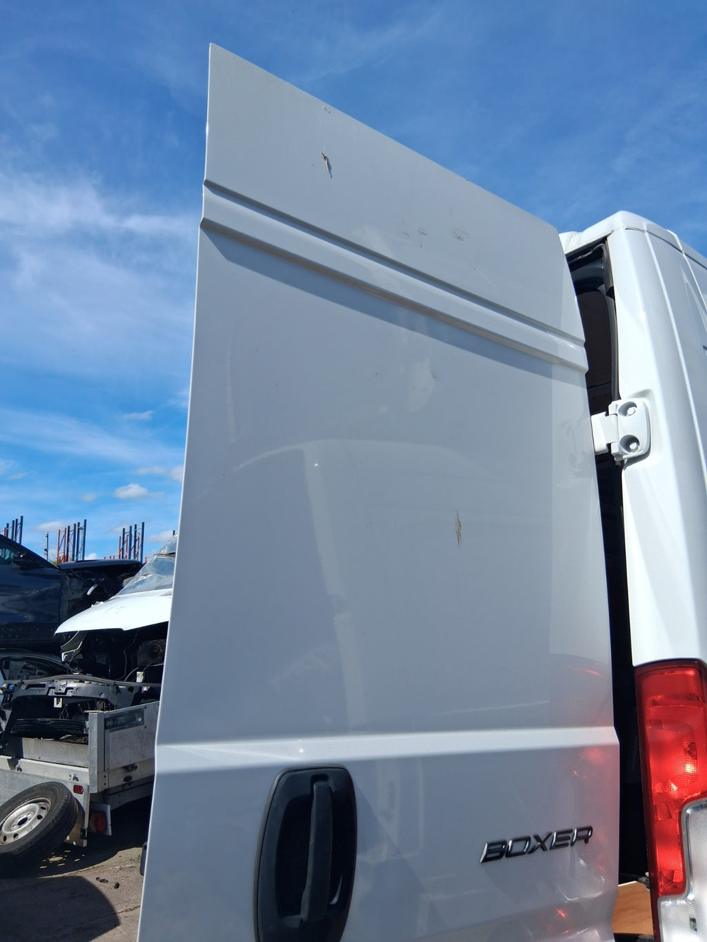 2024 PEUGEOT BOXER MK3 OSR DRIVER SIDE REAR COMPLETE DOOR WHITE