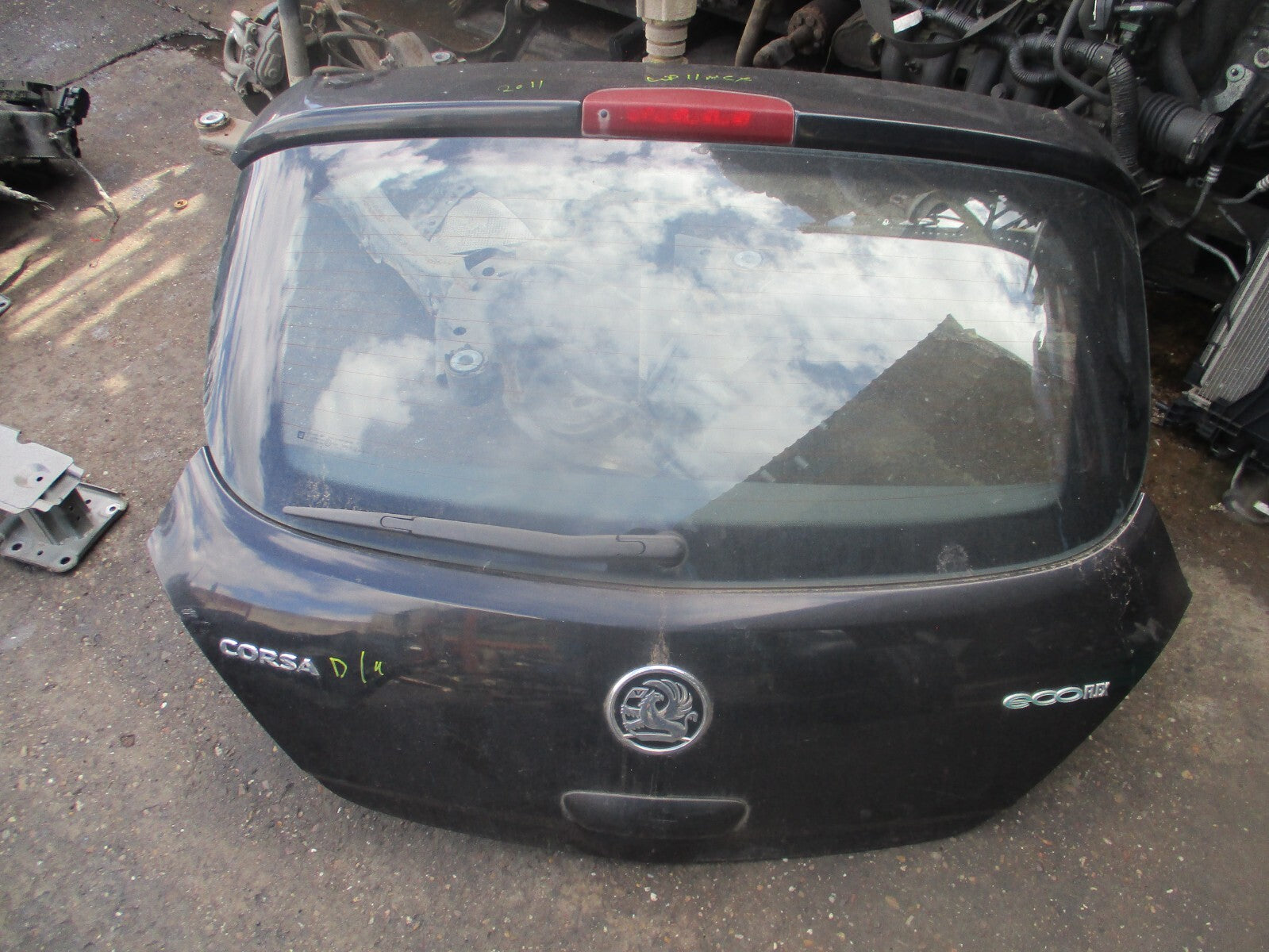 2012 VAUXHALL CORSA D 3 DOOR REAR COMPLETE TAILGATE BOOTLID BLACK