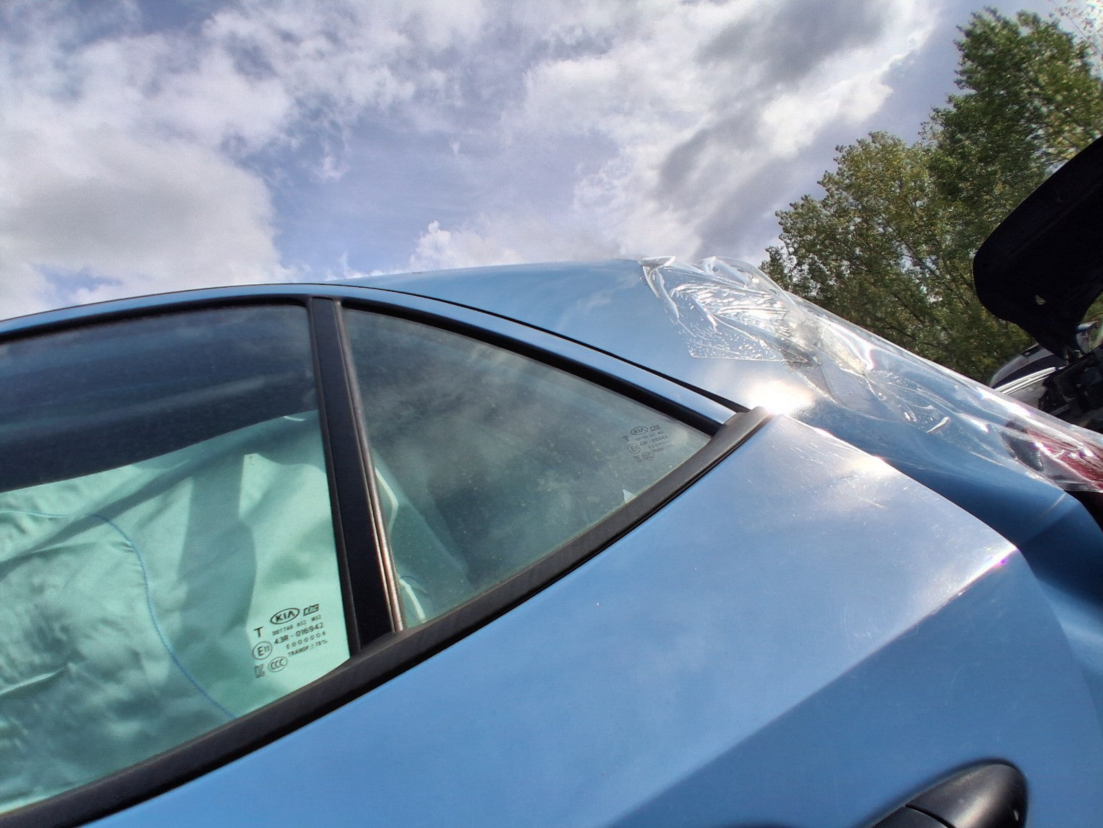 2019 KIA PICANTO MK3 NSR PASSENGER SIDE REAR QUARTER WINDOW GLASS