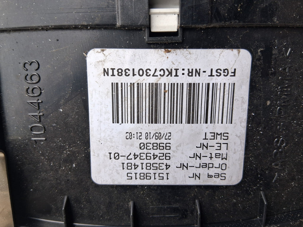 2010 BMW 5 SERIES F10 2.0 DIESEL MANUAL SPEEDO INSTRUMENT CLUSTER 9249347