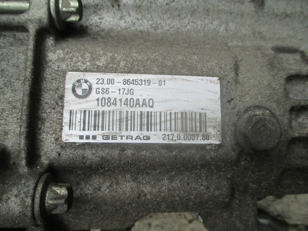 BMW 1 SERIES F20 F21 2016 116D 1.5 DIESEL 6 SPEED MANUAL GEARBOX 8645319     GB3