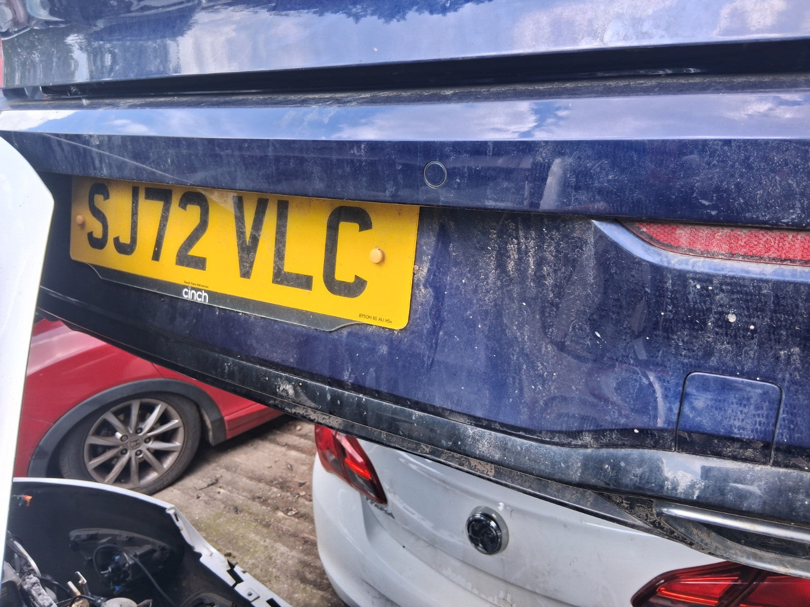 2022 VW VOLKSWAGEN GOLF MK8 R LINE COMPLETE REAR BUMPER WITH SENSORS BLUE
