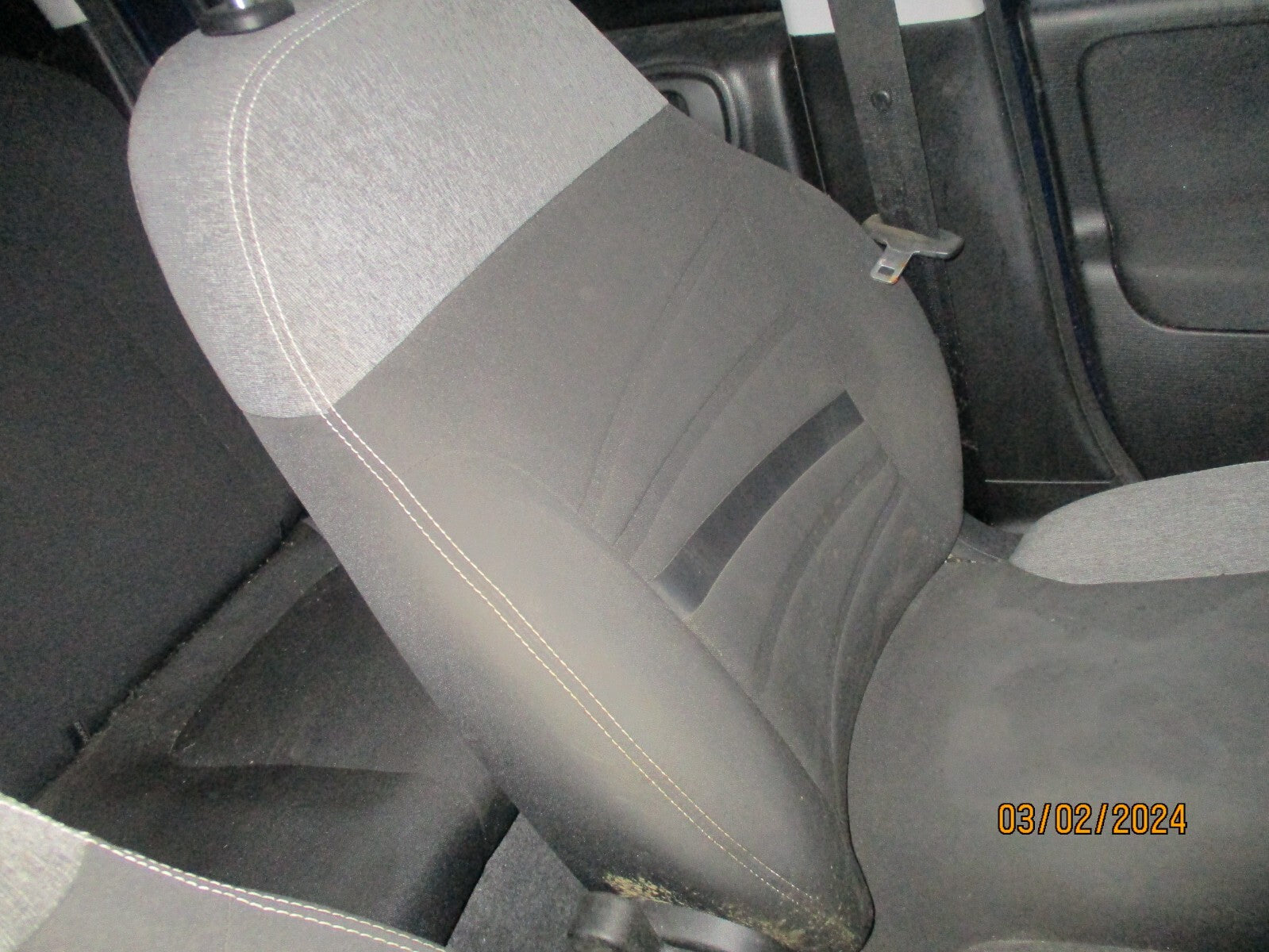 FIAT PANDA 319 MK3 2017 NSF PASSENGER SIDE FRONT COMPLETE SEAT FABRIC GREY