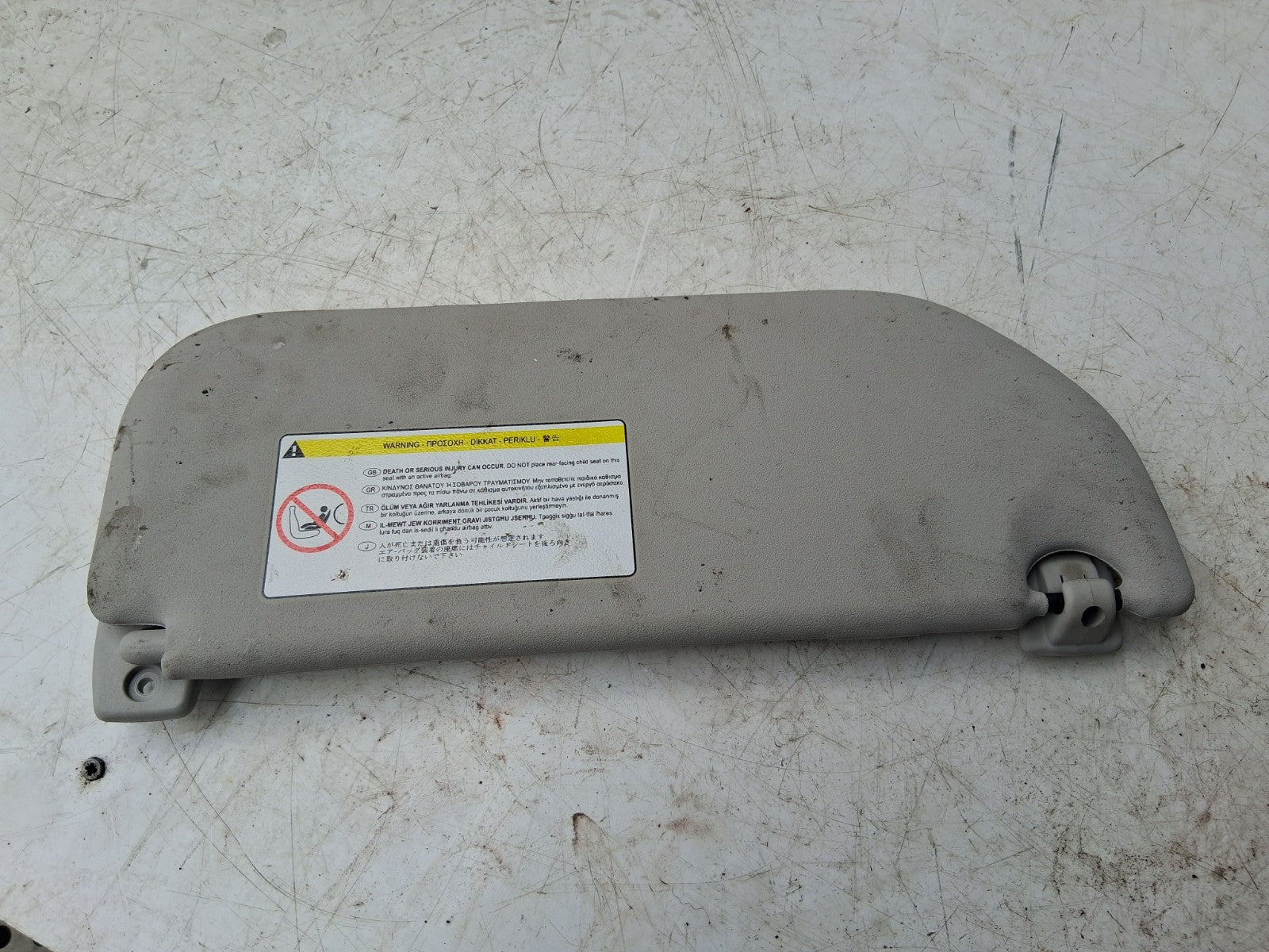 2008 CITROEN C1 MK1 NSF PASSENGER SIDE FRONT INTERIOR SUN VISOR SHADE