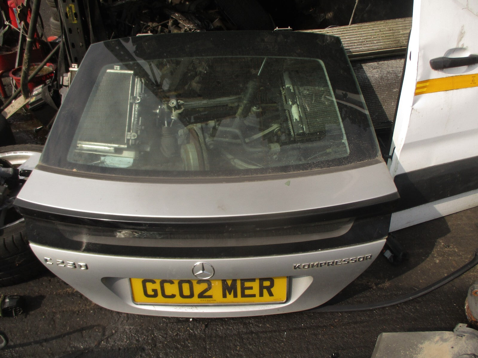 2002 MERCEDES C CLASS COUPE CL203 COMPLETE REAR BOOTLID TAILGATE BOOT SILVER