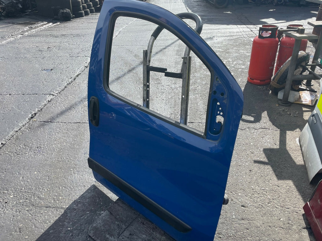 2015 PEUGEOT BIPPER OSF DRIVER SIDE FRONT DOOR BARE BLUE