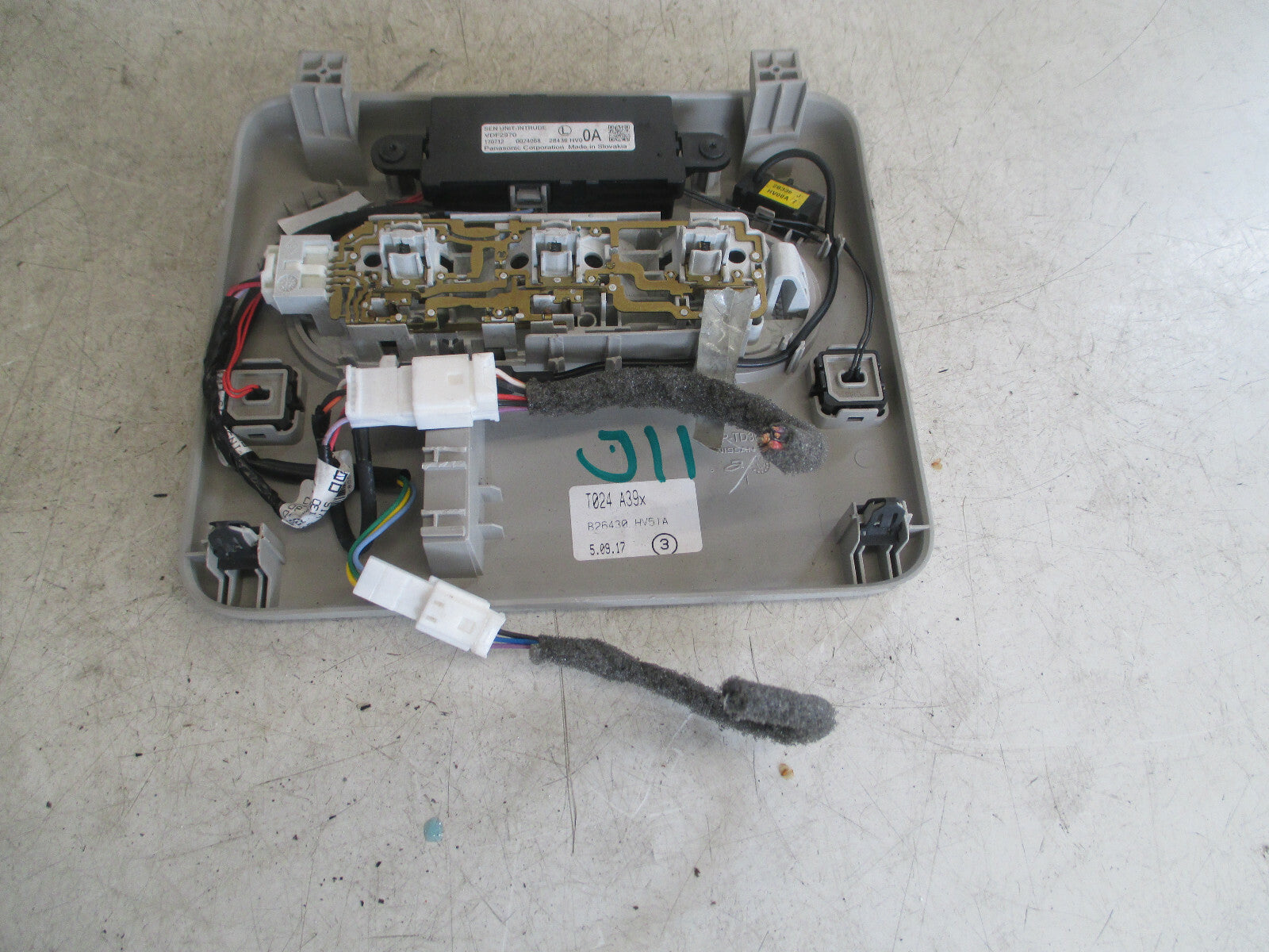 NISSAN QASHQAI J11 2017 MK2 INTERIOR ROOF COURTESY READING LIGHT