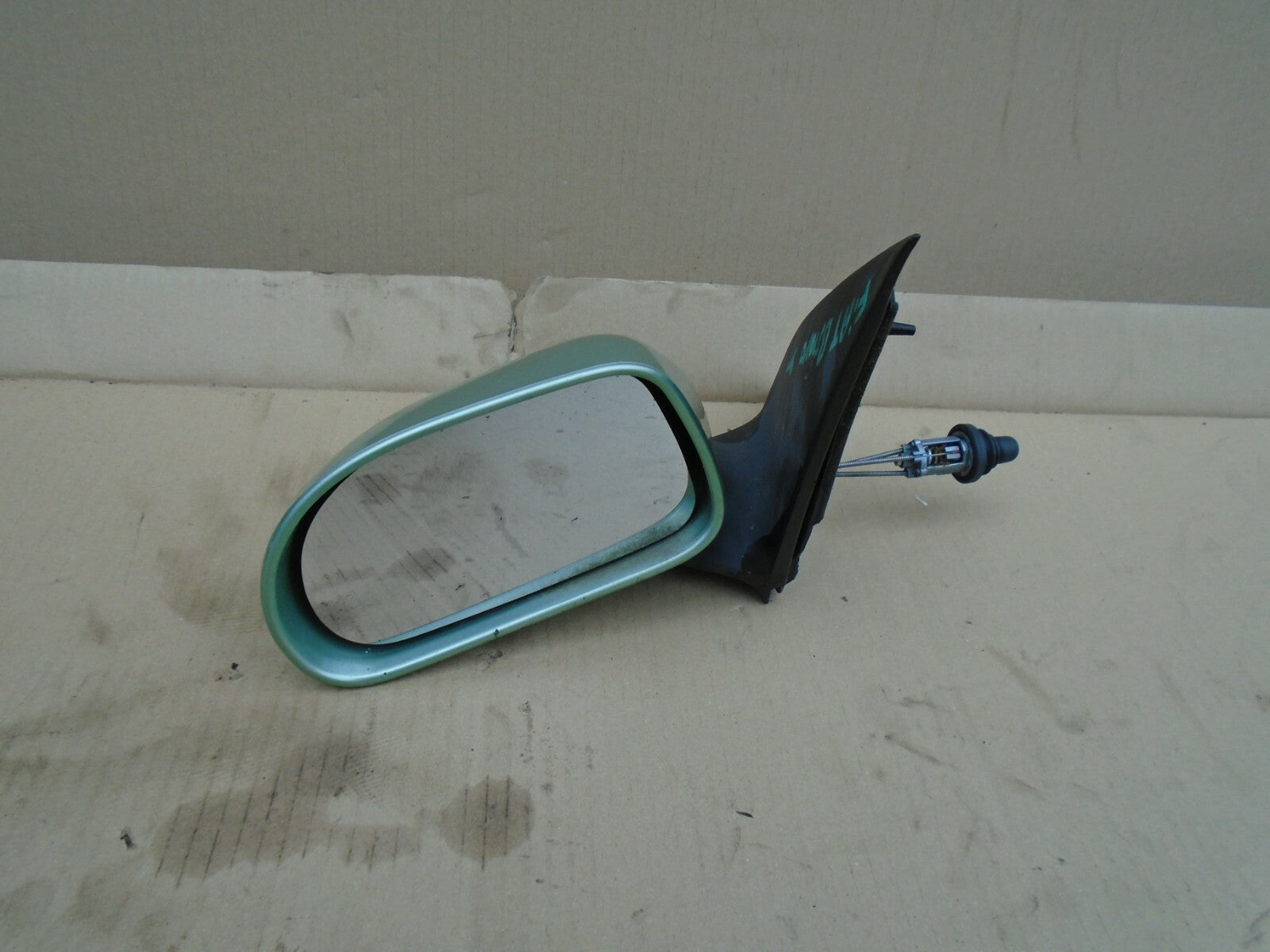 FIAT BRAVO 2000 NS PASSENGER SIDE MANUAL DOOR WING MIRROR GREEN
