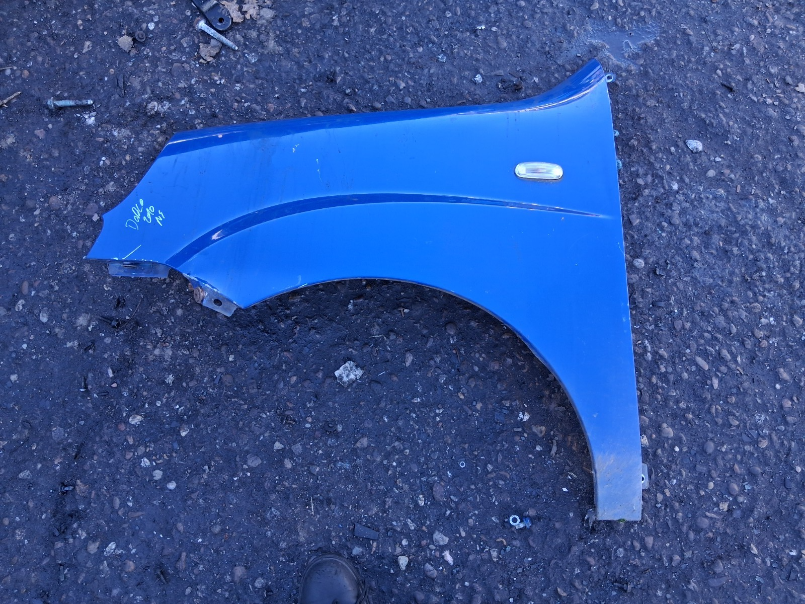 2010 FIAT DOBLO MK1 NSF PASSENGER SIDE FRONT LEFT WING PANEL BLUE