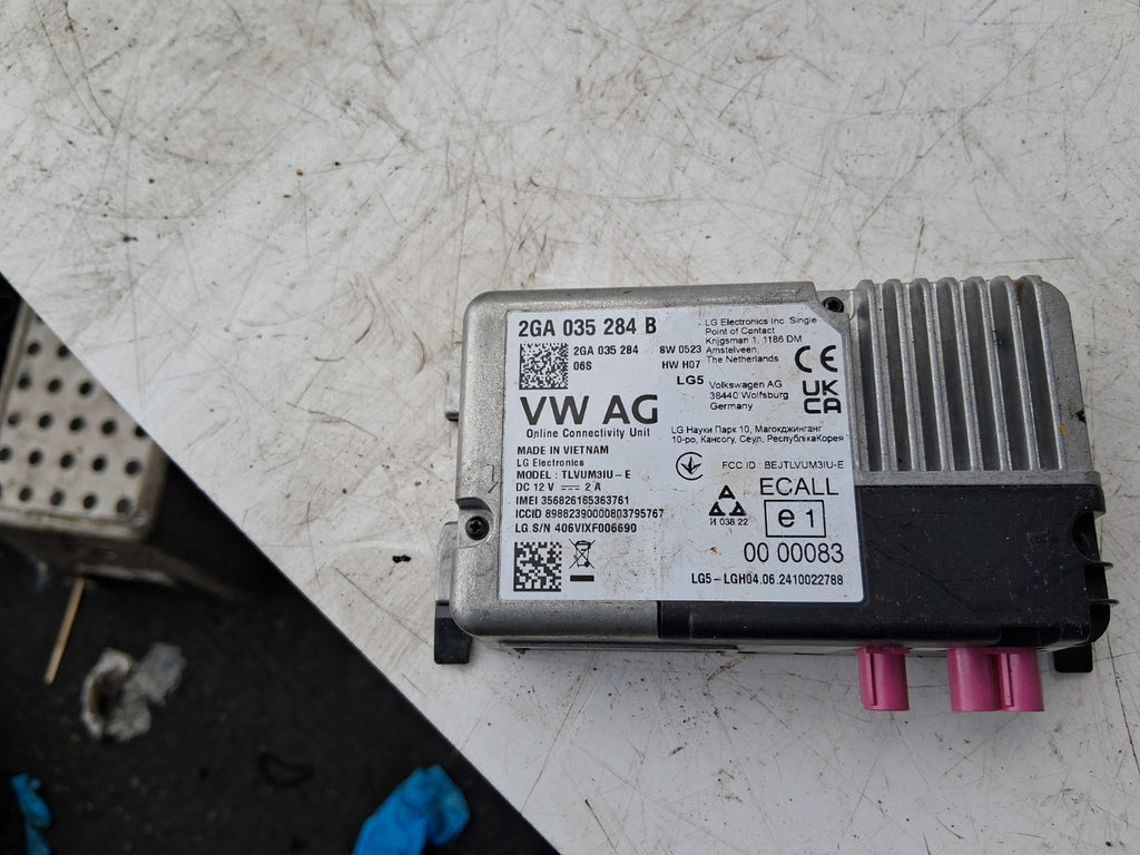 2022 AUDI A1 MK2 1.0 PETROL BLUETOOTH CONTROL MODULE 2GA035284B