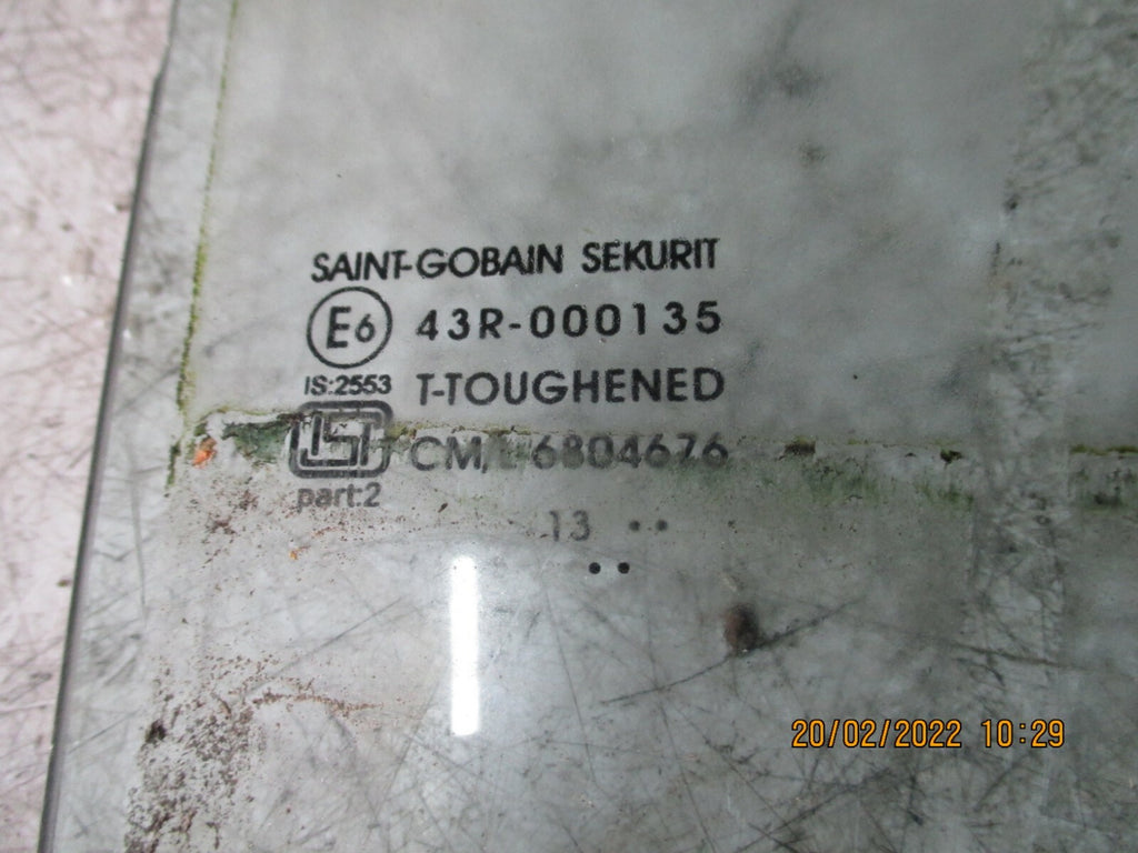 NISSAN MICRA 2014 MK4 OSR REAR DRIVER SIDE WINDOW GLASS