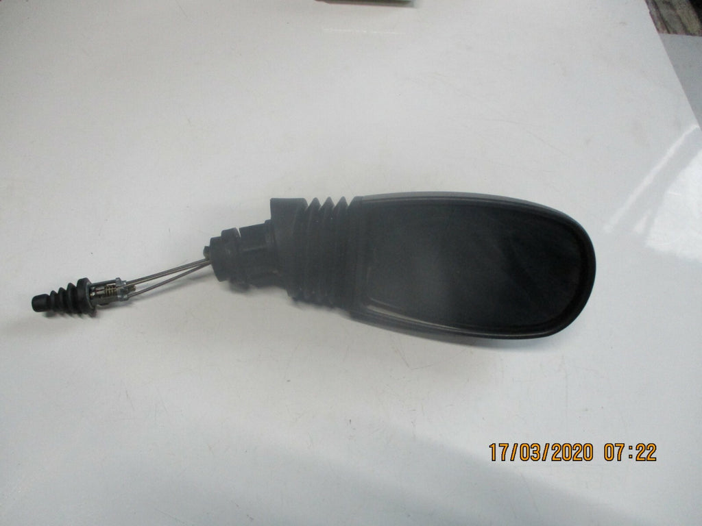 FIAT PUNTO MK2 2004 OS DRIVER SIDE MANUAL DOOR WING MIRROR BLACK 0157179