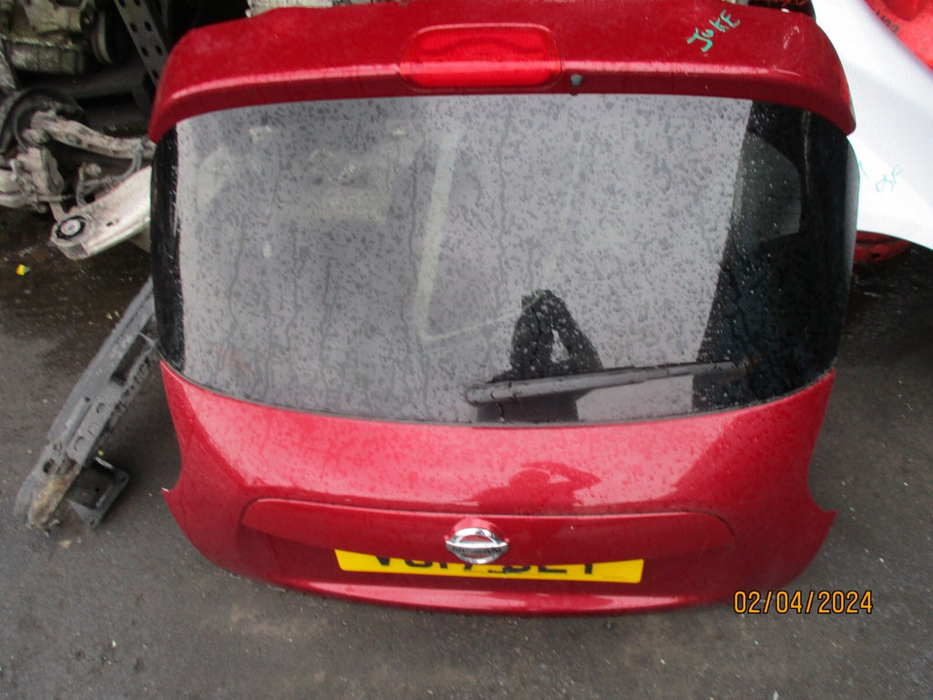 NISSAN JUKE MK1 2017 REAR COMPLETE TAILGATE BOOTLID MAGNETIC RED METALLIC NAJ