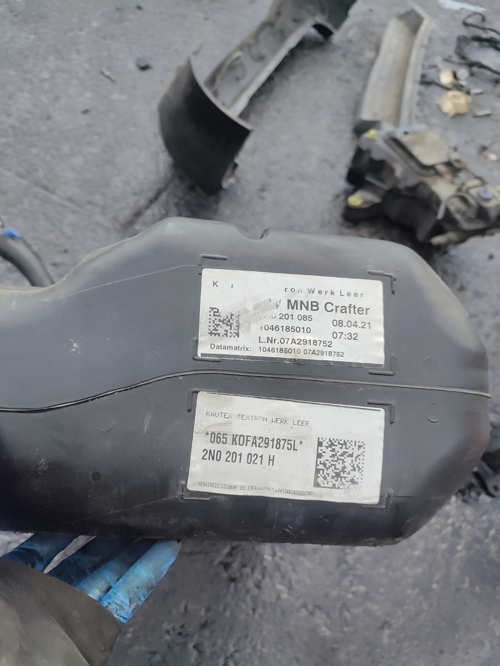 VOLKSWAGEN 2021 CRAFTER FUEL TANK AND FILLING NECK 2N0201021H