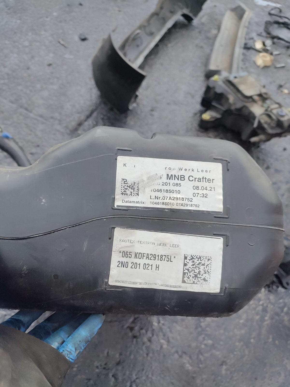 VOLKSWAGEN 2021 CRAFTER FUEL TANK AND FILLING NECK 2N0201021H