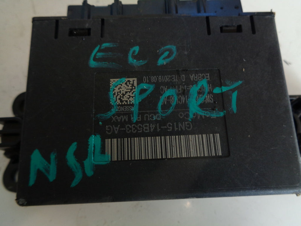 FORD ECOSPORT ST 2019 NSR PASSENGER SIDE REAR DOOR CONTROL MODULE GN1514B533AG