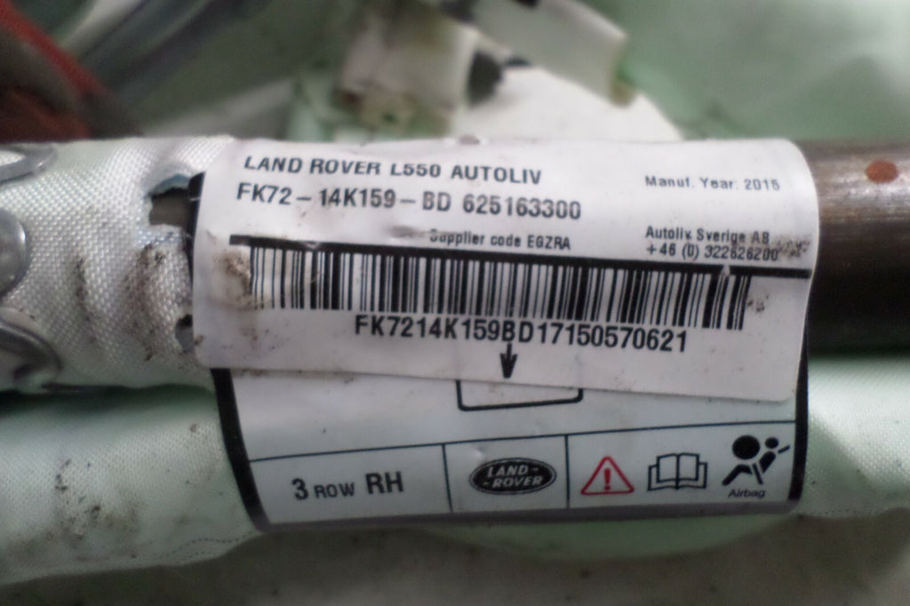 LANDROVER DISCOVERY SPORT L550 OS DRIVER SIDE CURTAIN AIRBAG FK7214K159BD