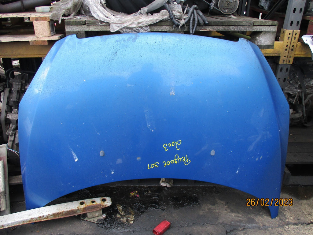 PEUGEOT 307 MK1 2003 FRONT COMPLETE BONNET  BLUE