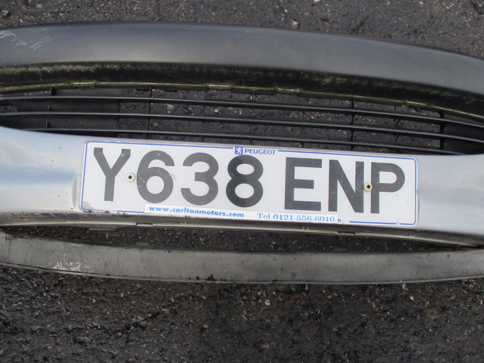 PEUGEOT 206 2002 COMPLETE FRONT PLASTIC BUMPER SILVER