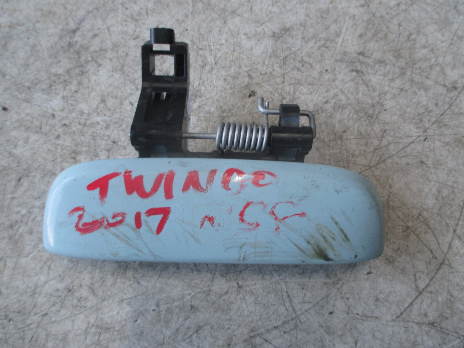 RENAULT TWINGO 2017 NSF PASSENGER SIDE FRONT DOOR HANDLE LIGHT BLUE