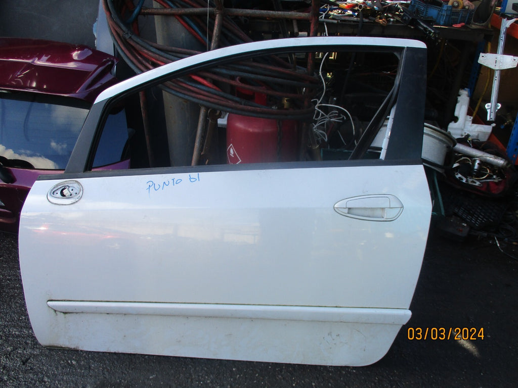 FIAT GRANDE PUNTO EVO 2011 3 DOOR PASSENGER SIDE BARE DOOR SHELL BIANCO RADIOSO
