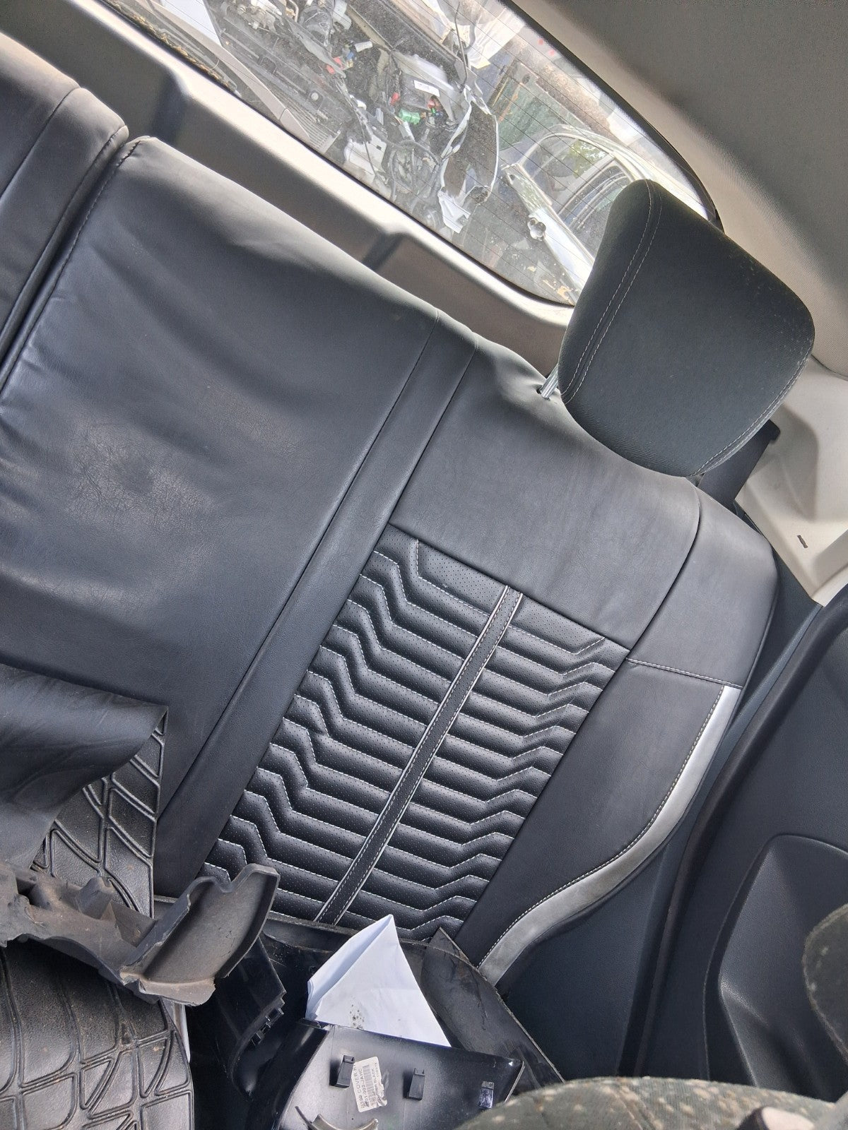 2012 FORD FIESTA MK7 REAR COMPLETE REAR SEAT WITH LEATHER COVER