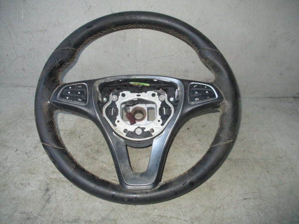 2018 MERCEDES BENZ A CLASS W176 LEATHER MULTIFUNCTION STEERING WHEEL A0014609403