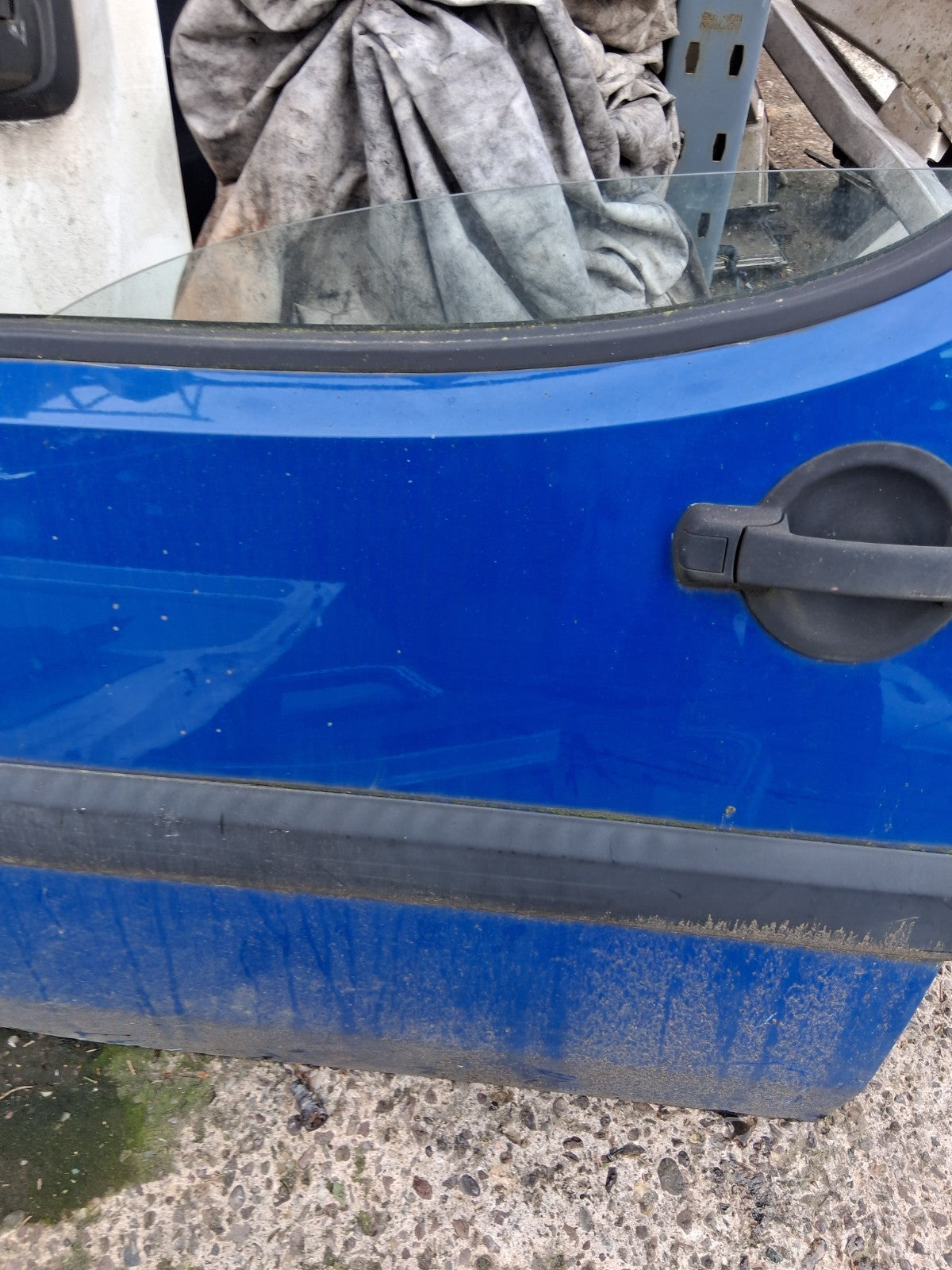 2010 FIAT DOBLO MK1 NSF PASSENGERR SIDE FRONT LEFT COMPLETE DOOR BLUE