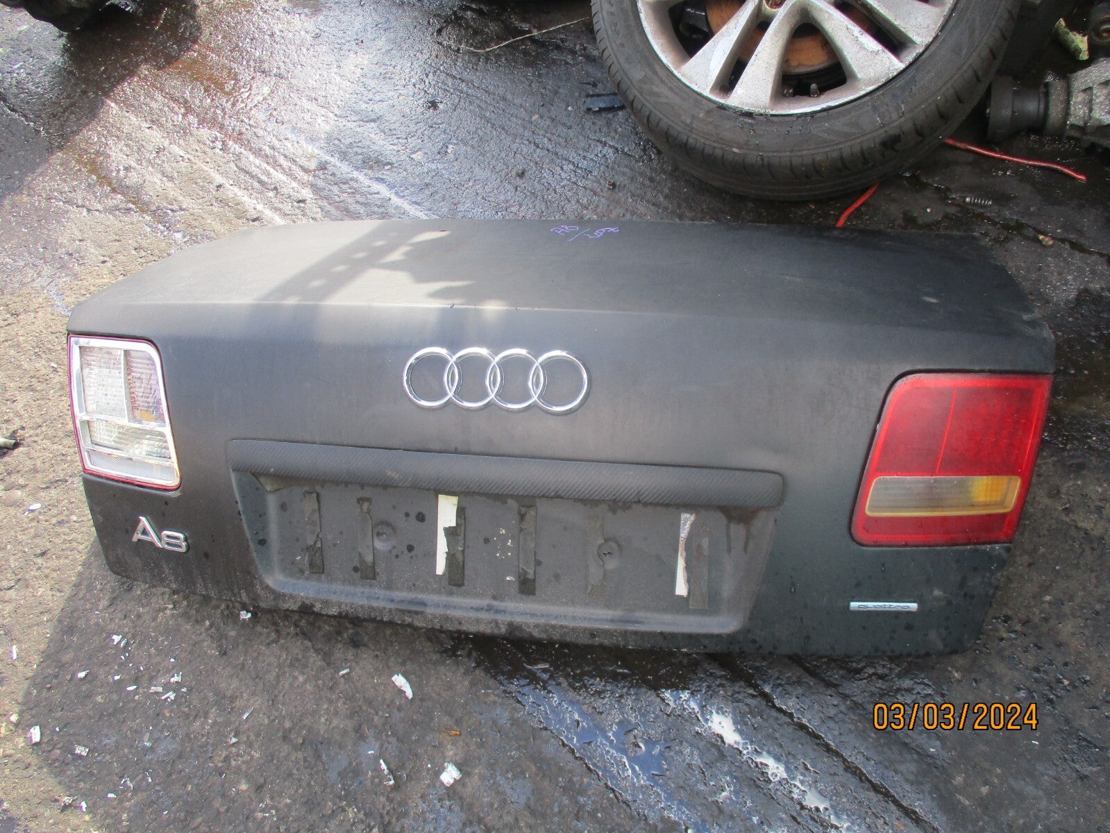 AUDI A8 D3 4E 2008 SALOON REAR COMPLETE TAILGATE BOOTLID MATT BLACK