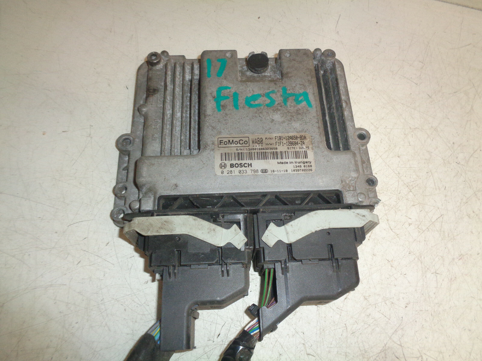 FORD FIESTA MK7 2017 1.5 DIESEL ECU ENGINE CONTROL MODULE UNIT F1B112A650BDA